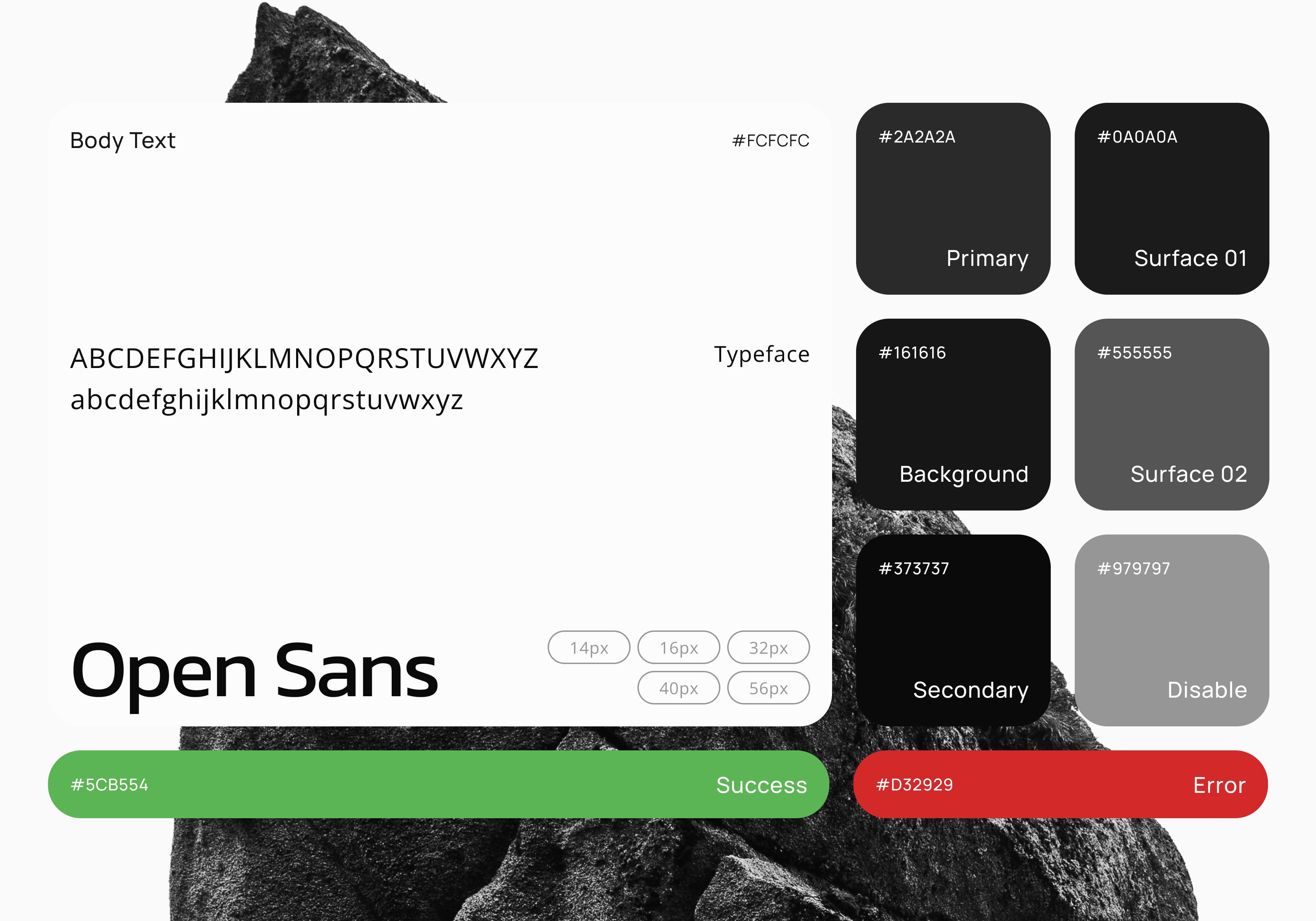 BlockBind design direction — color, typography, spacing, and component foundations