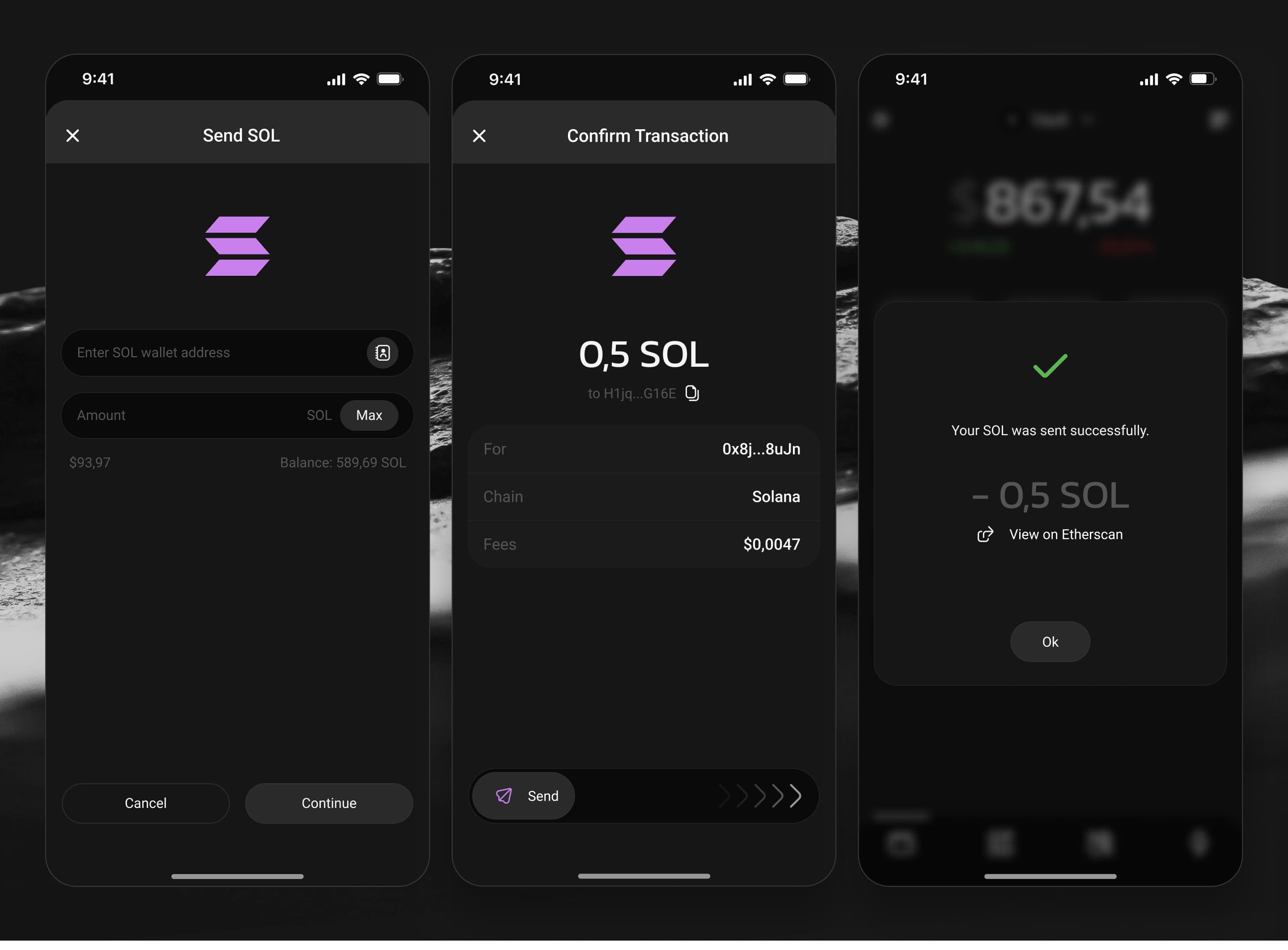 BlockBind — product screens and interaction patterns
