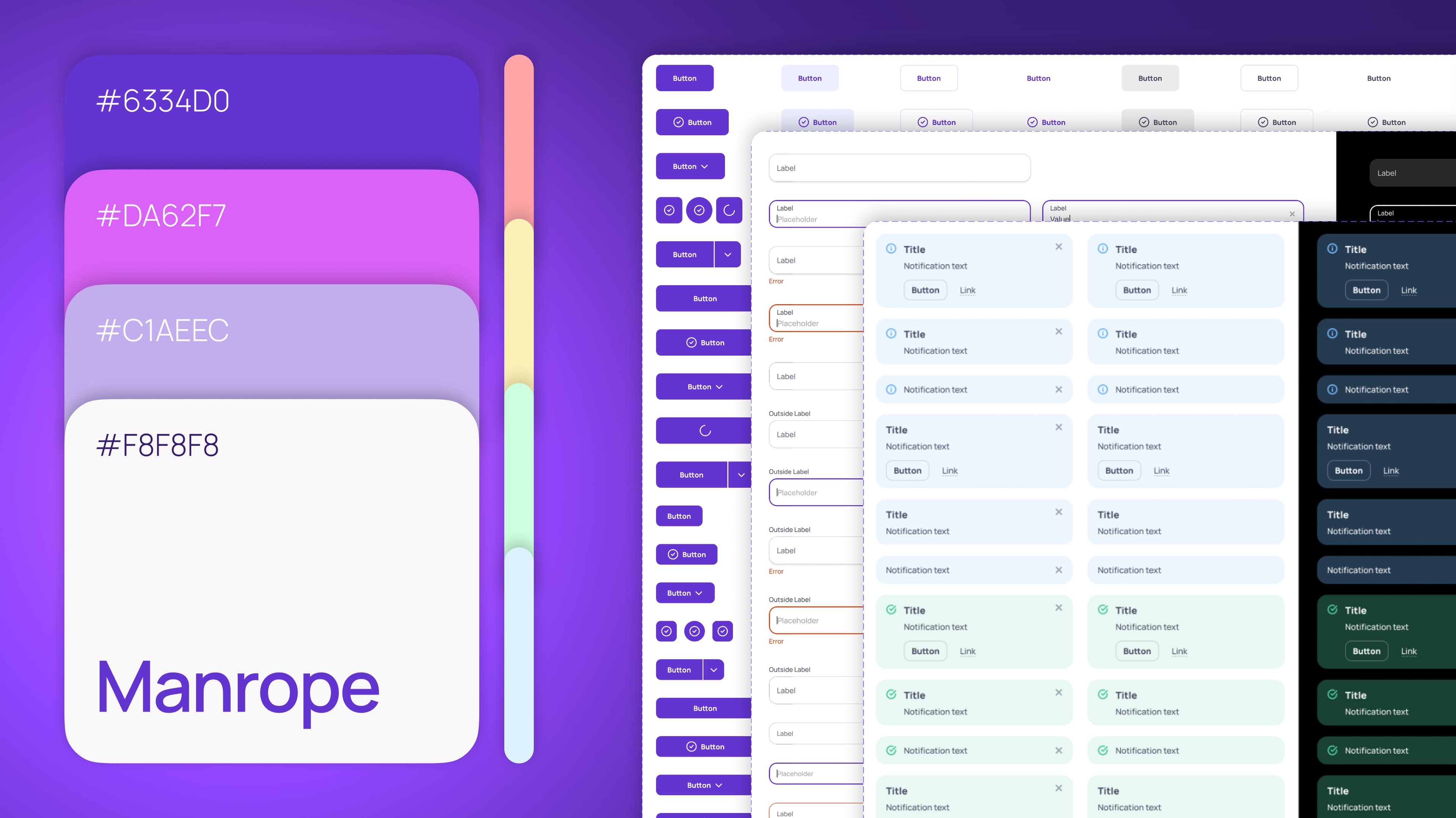 Design system — colors, typography, and components