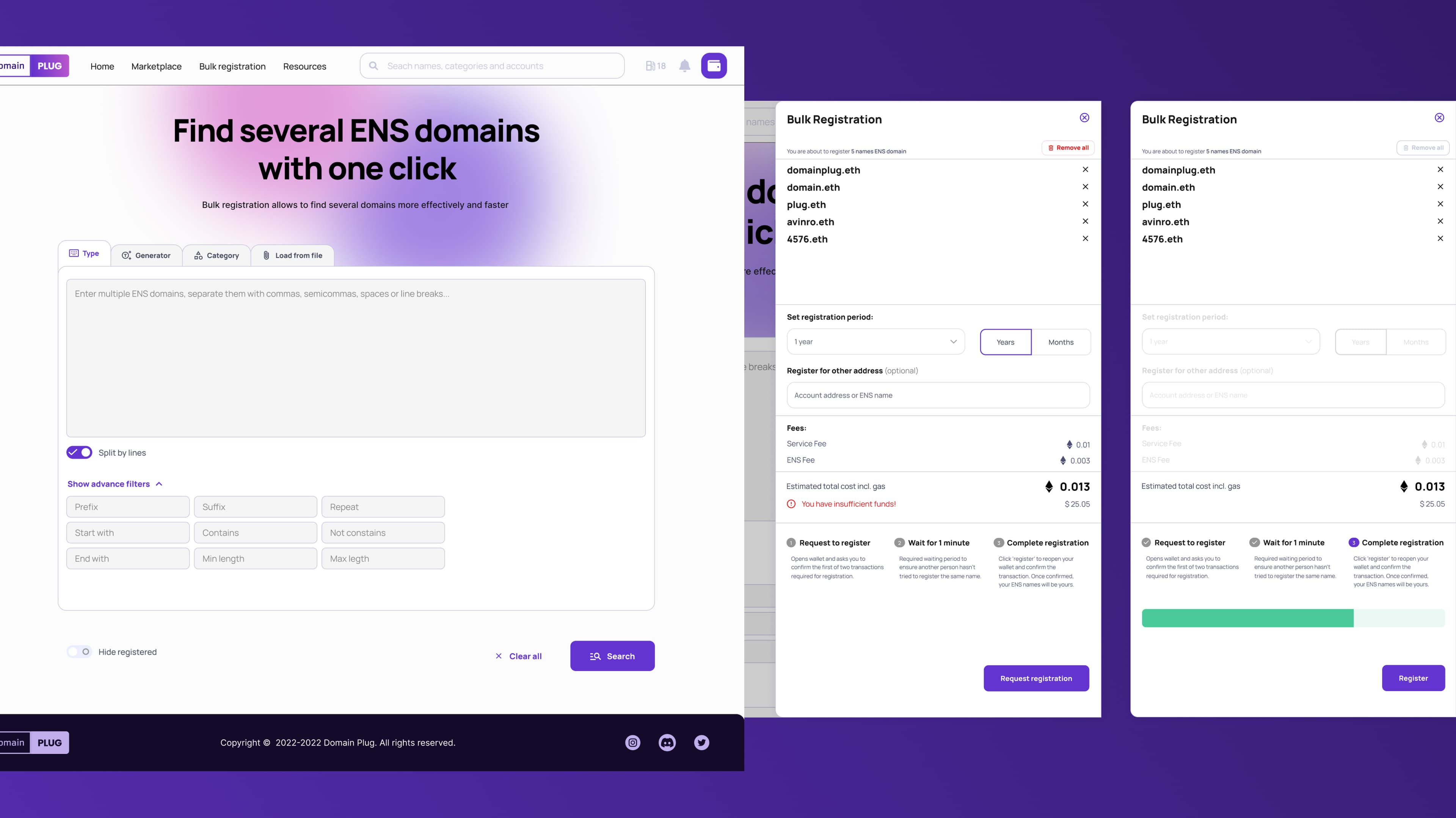 User flow — three paths from landing to purchase
