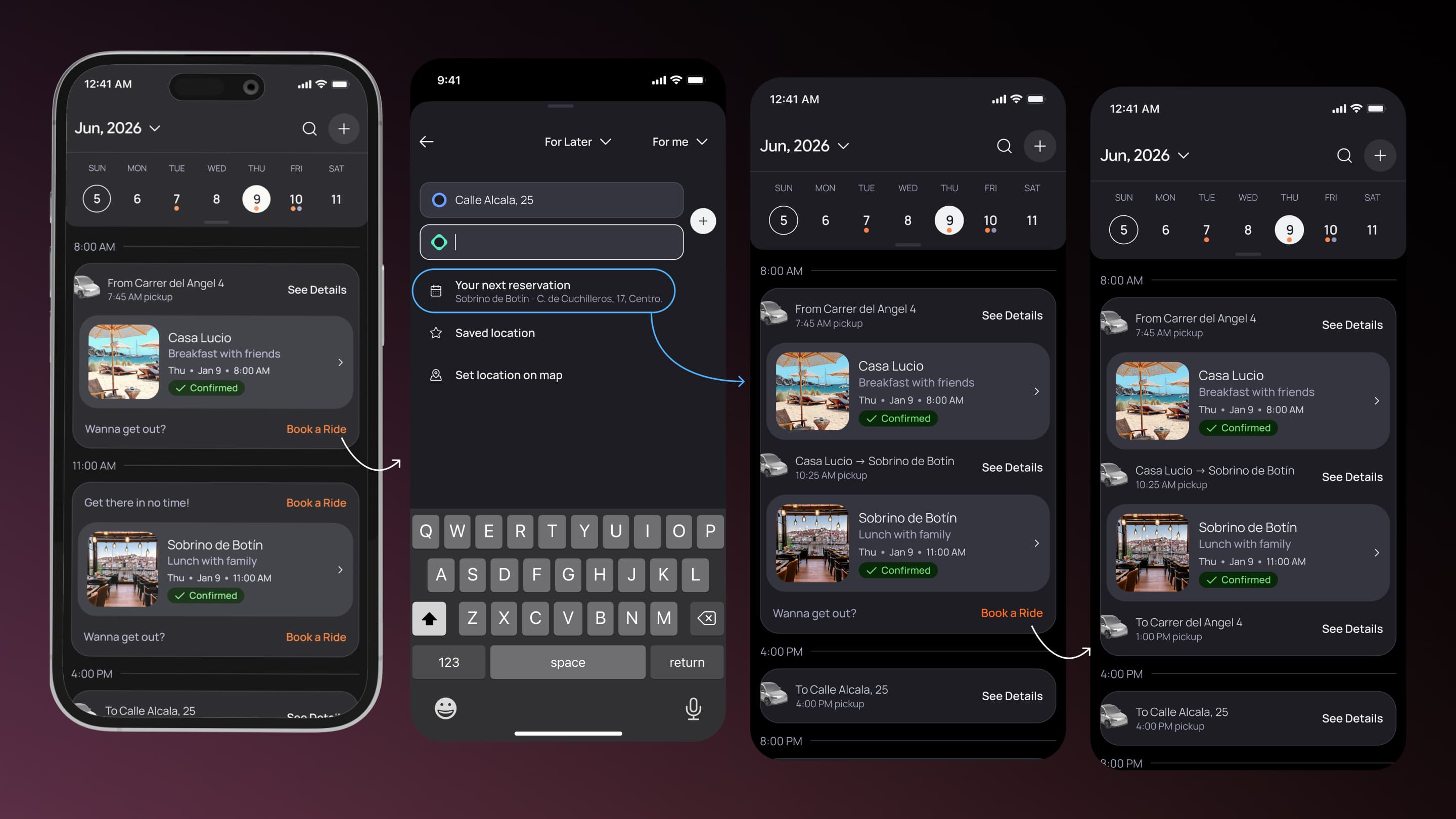Calendar with Connected Events — detect, suggest, merge