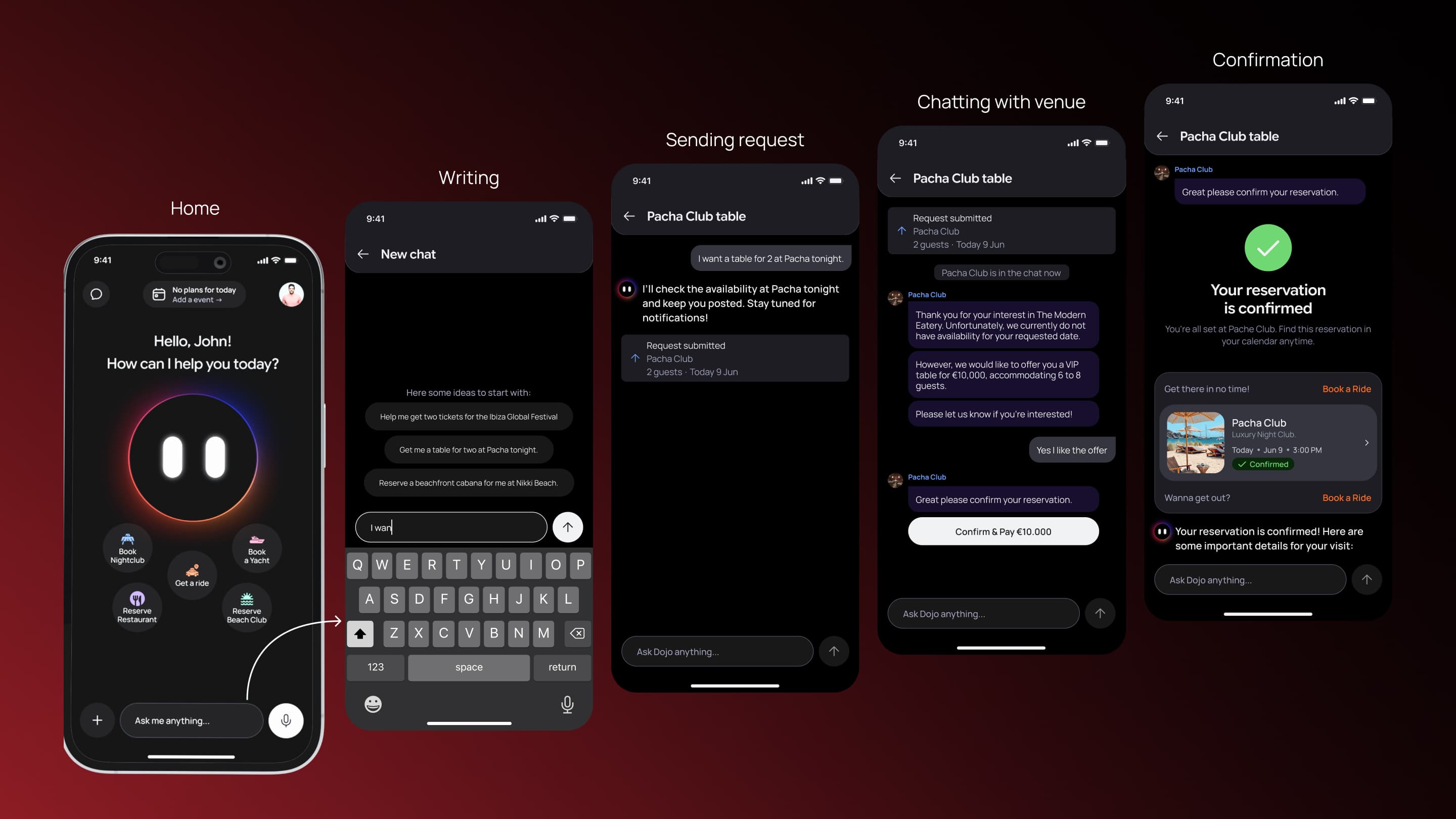 Chat Mode — conversational text + inline option cards