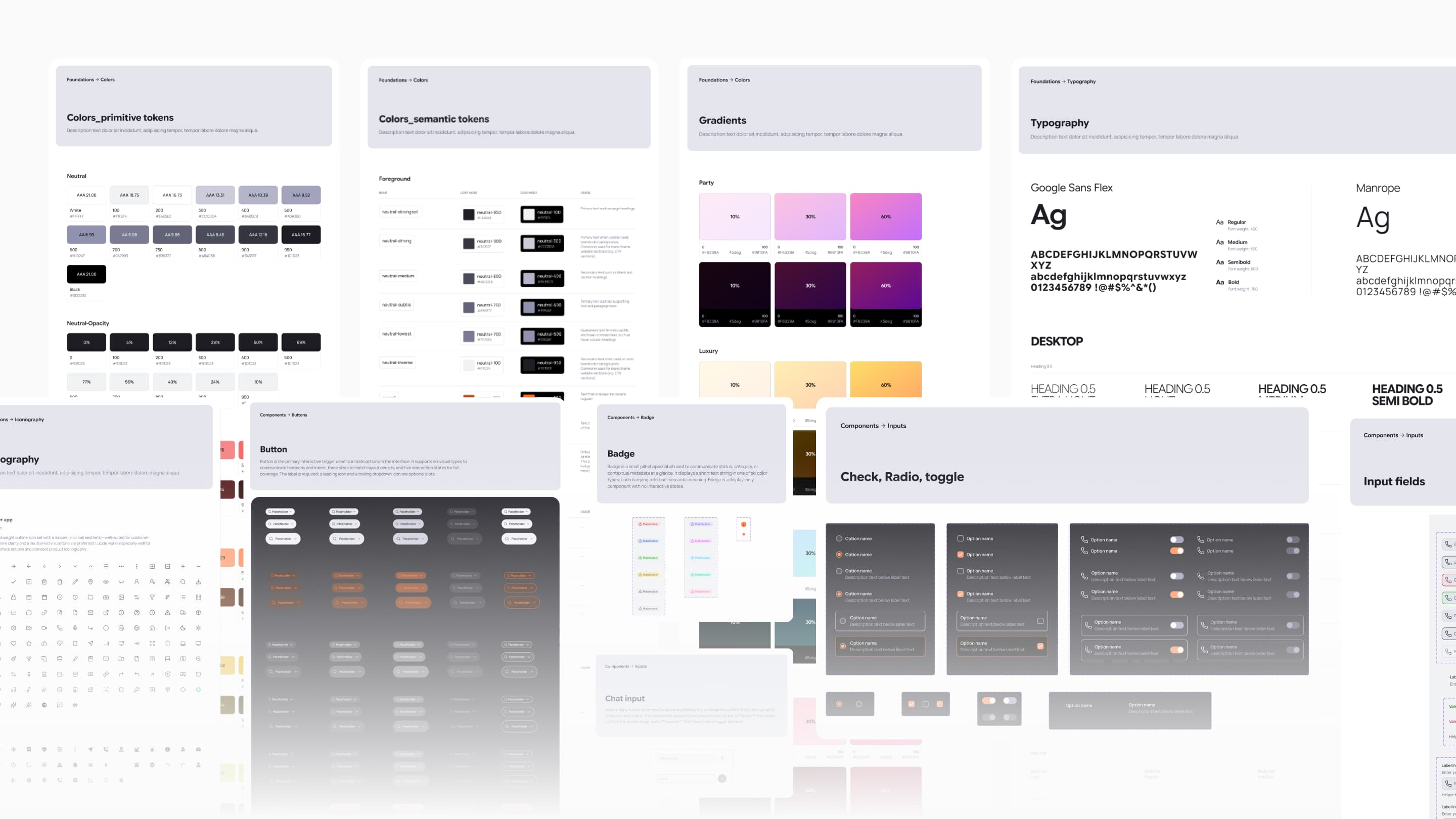 Customer App design system — custom components on shared tokens